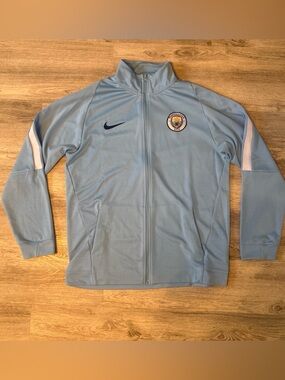 Men’s Nike Manchester City Light Blue Full-Zip Track Jacket